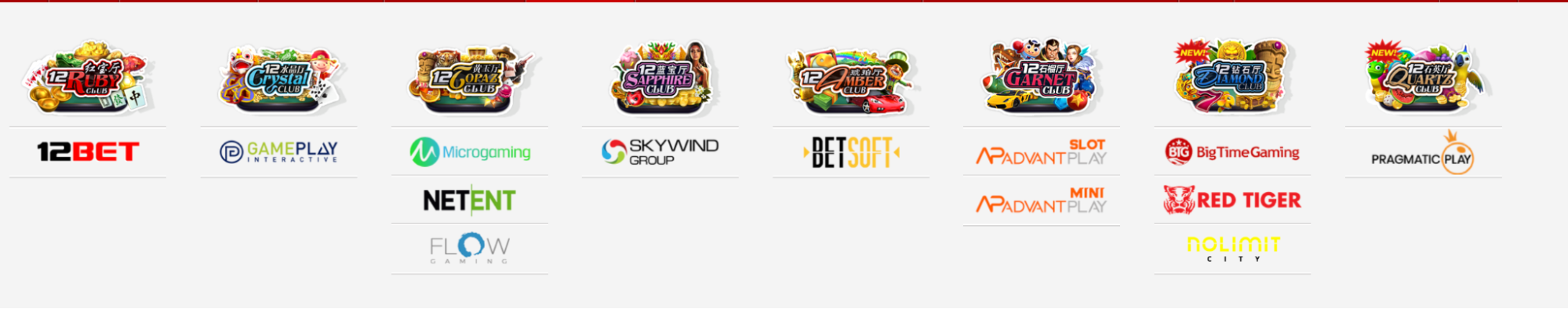 Trò chơi 12Bet với tất cả các nhà cung cấp trò chơi phổ biến