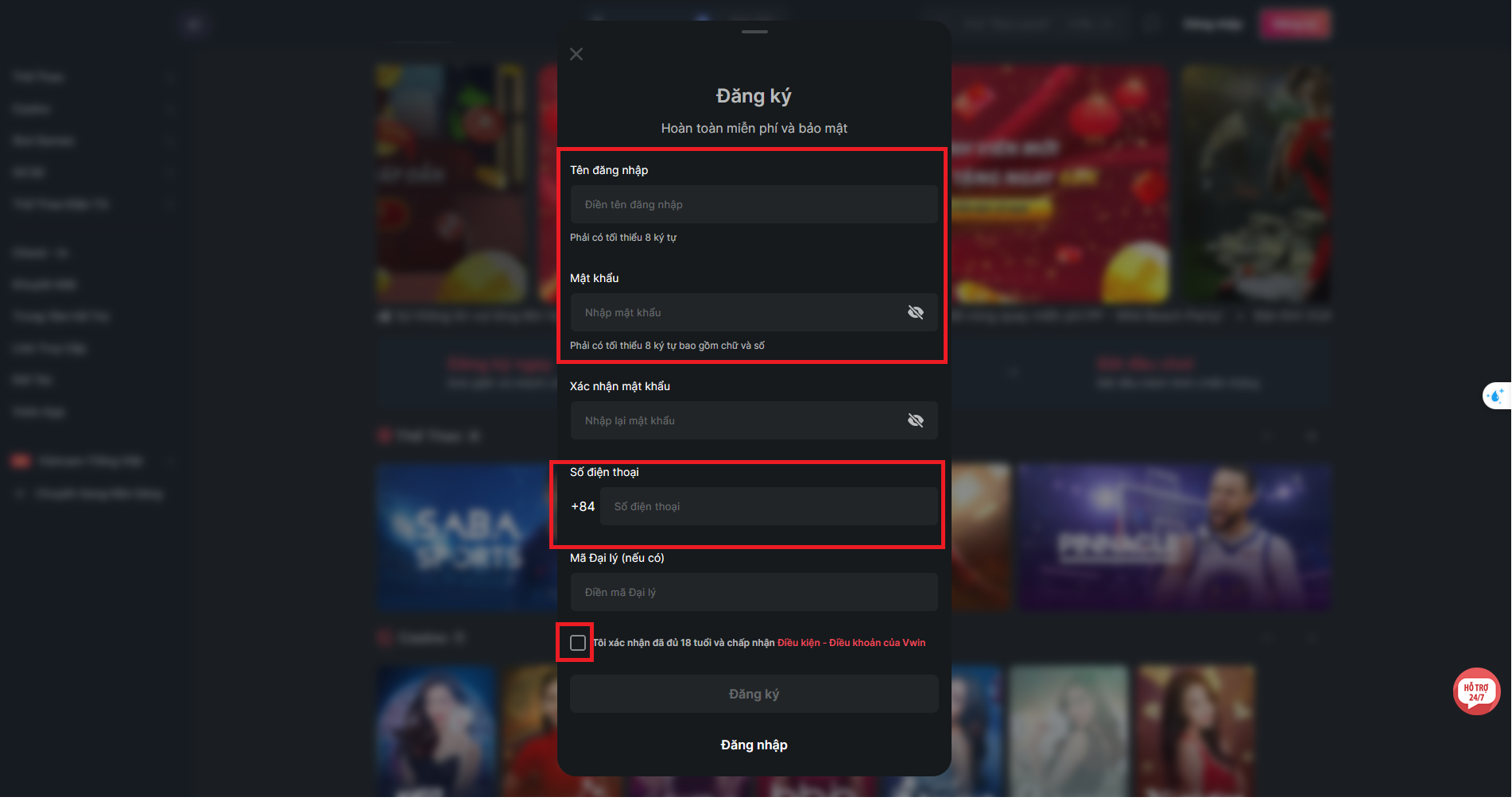 Đăng ký từng bước dễ dàng trong VWin yêu thích của bạn